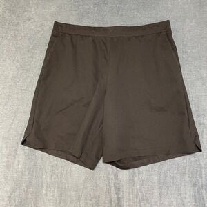 Uniqlo Ultra Stretch Active Shorts Womens Large Black Flat Front Jogging Running